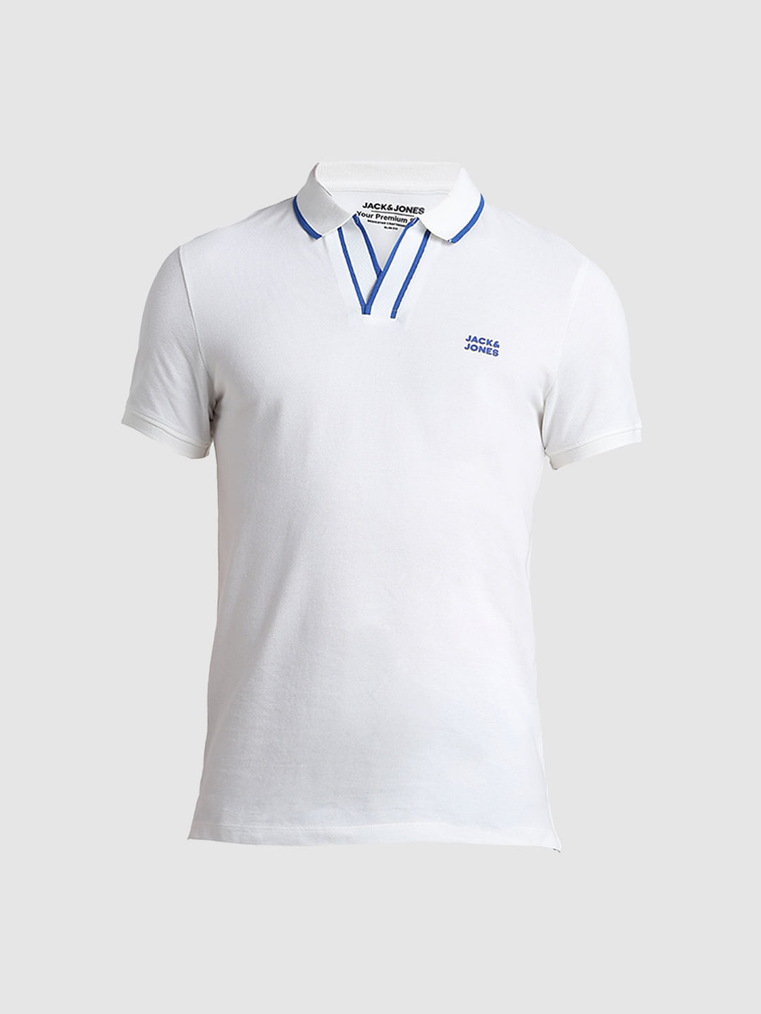 White Cotton Polo T-shirt