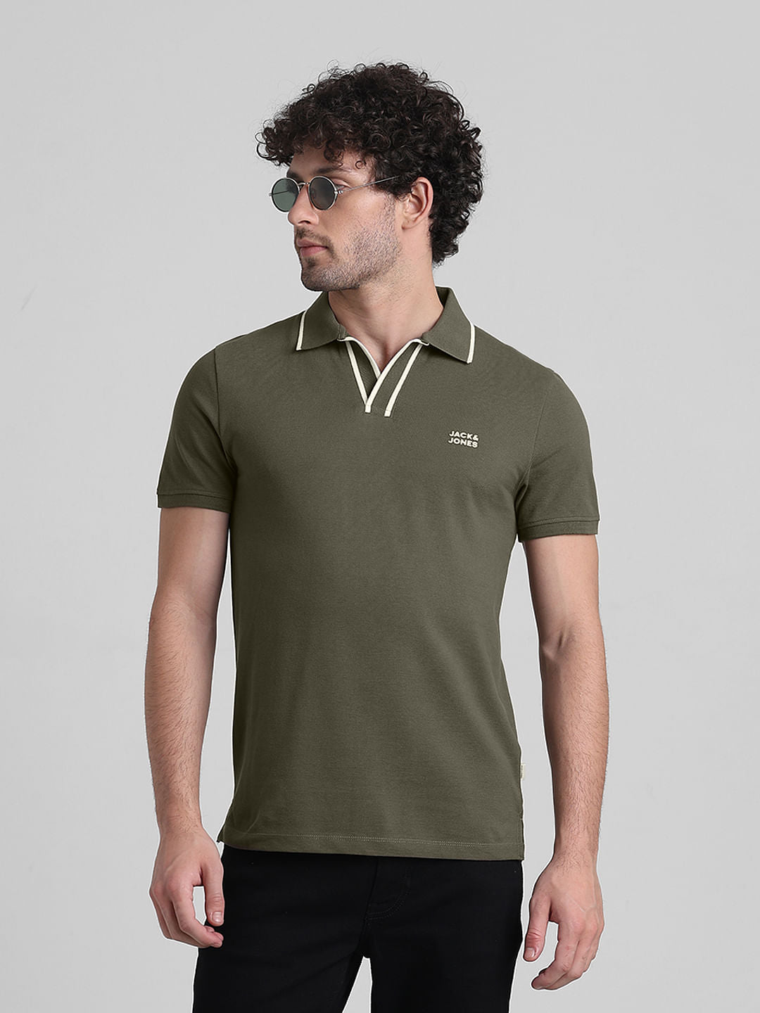 Green Cotton Polo T-shirt