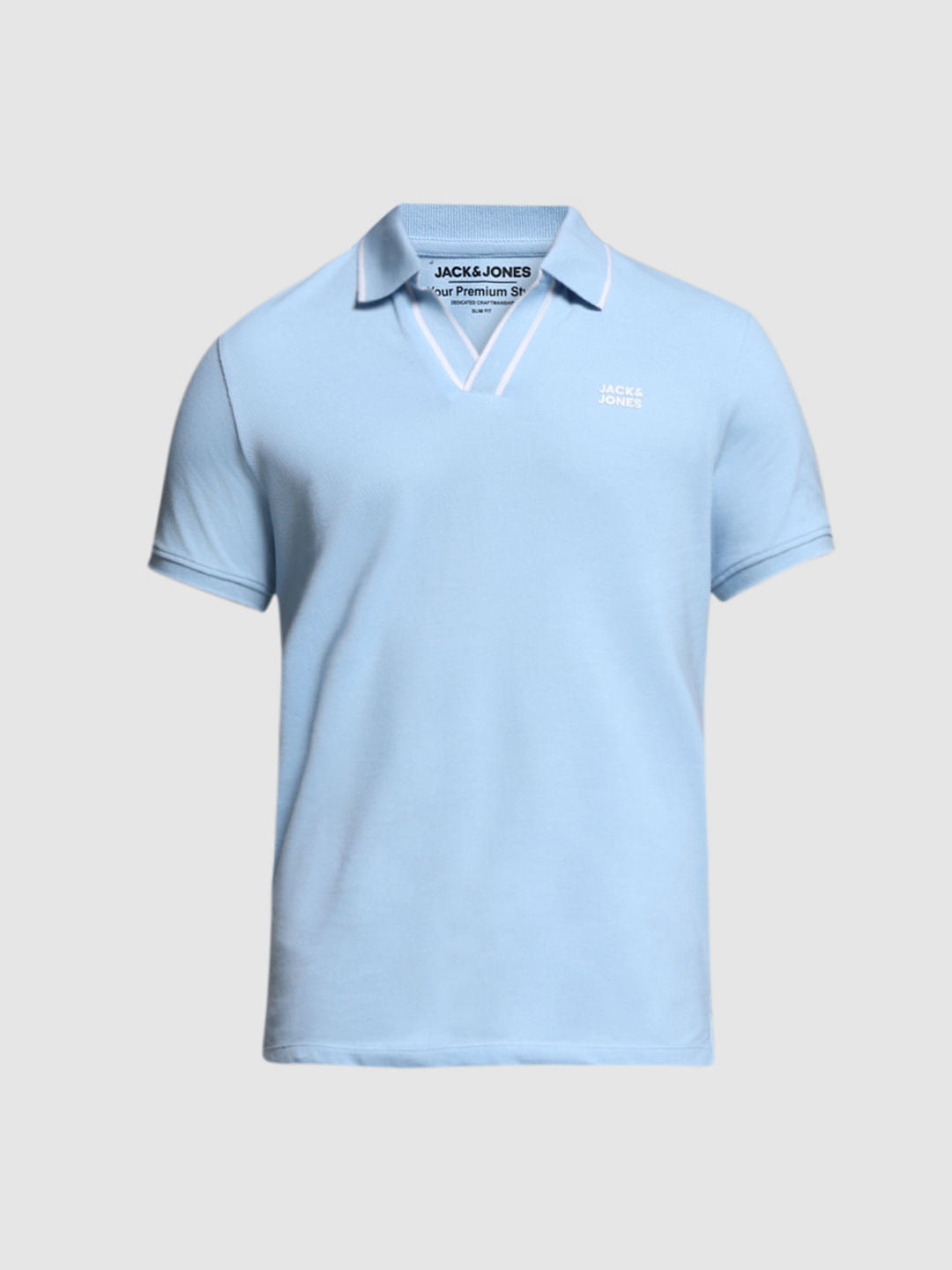 Blue Contrast Tipping Polo