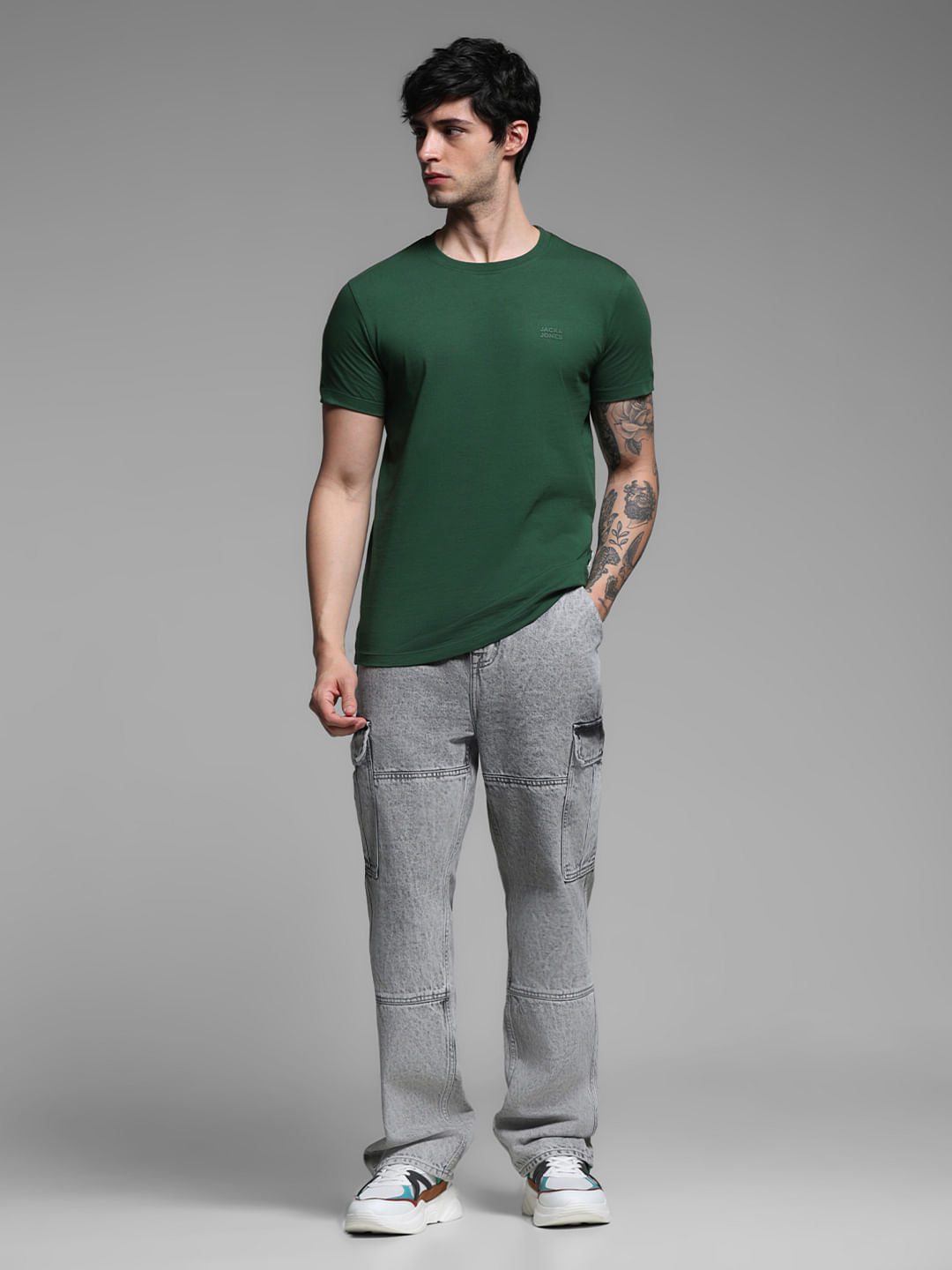 Dark Green Cotton T-Shirt