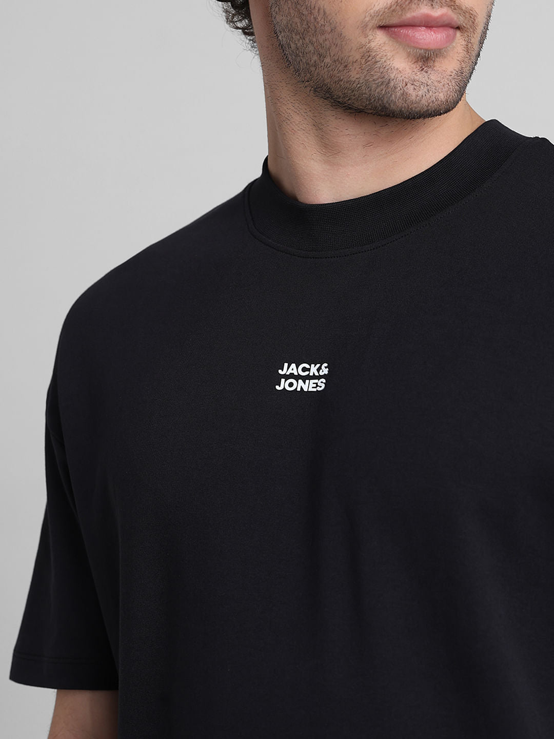 Black Graphic Printed Oversized T-shirt