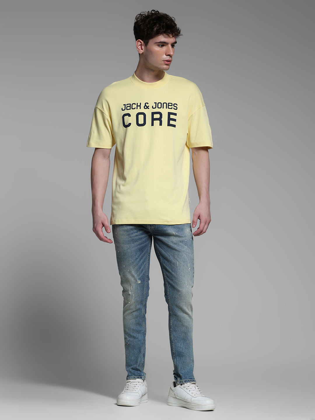 YELLOW LOGO PRINT SHIRT