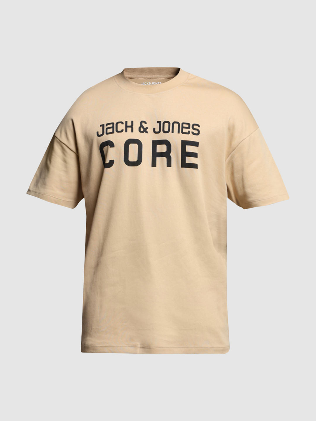 Beige Cotton Oversized T-Shirt
