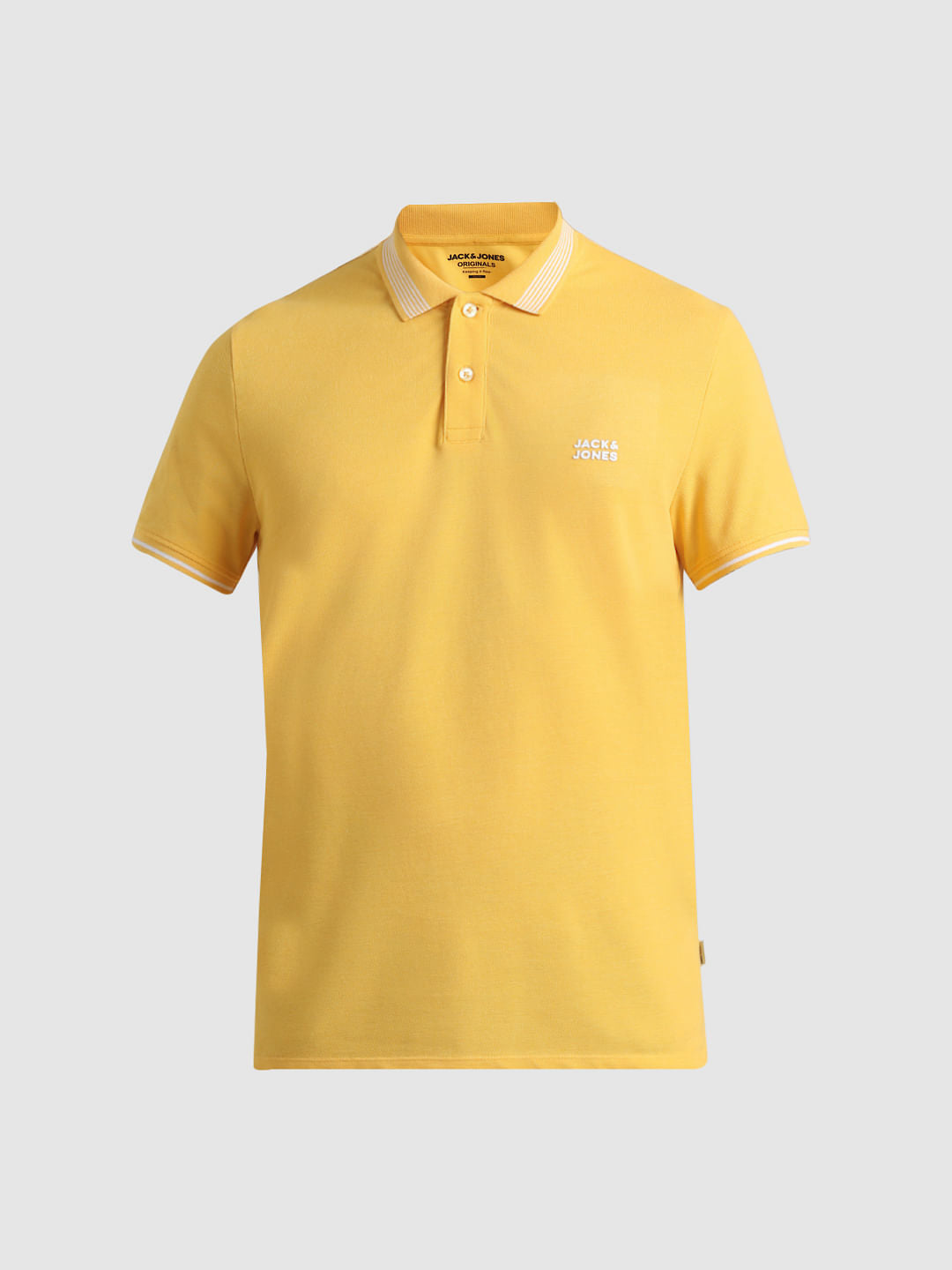 Yellow Contrast Tipping Polo T-shirt