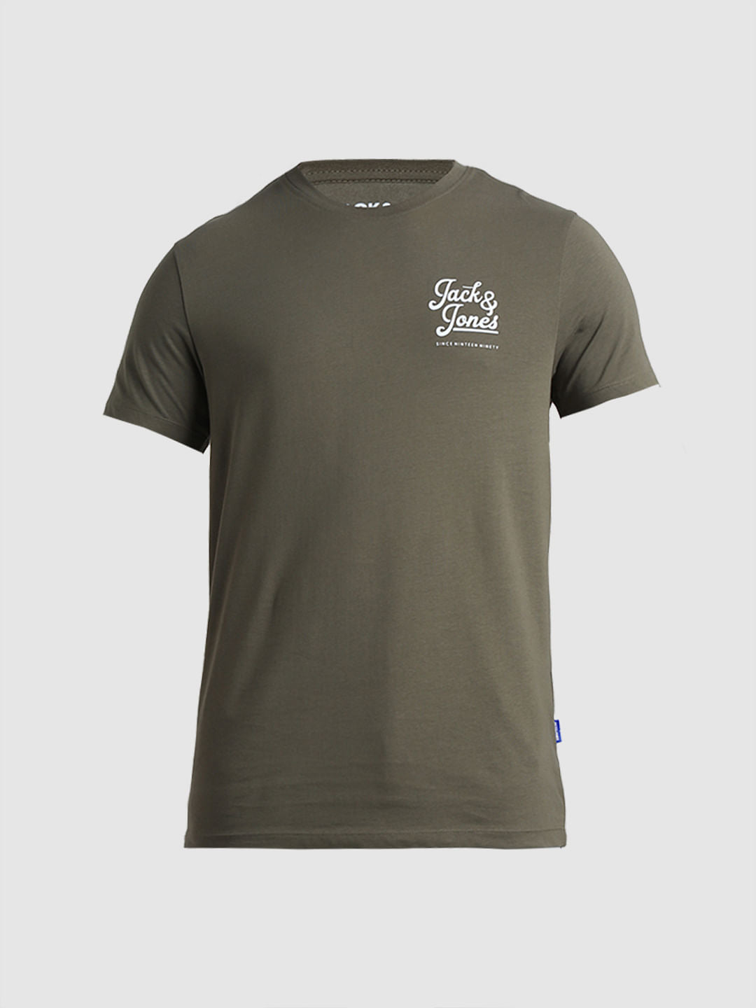 Green Logo Text Crew Neck T-shirt