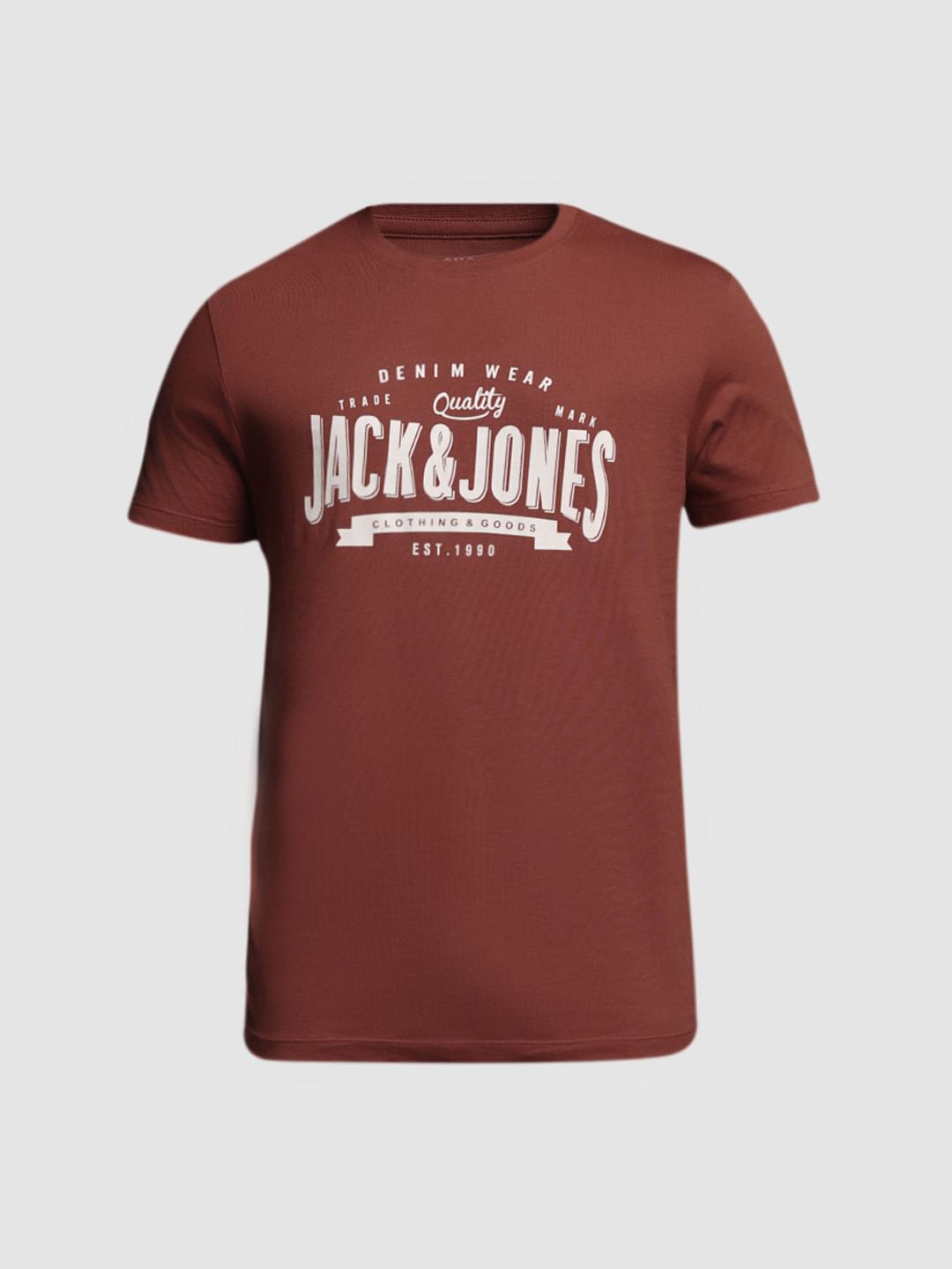 Dark Red Printed T-shirt