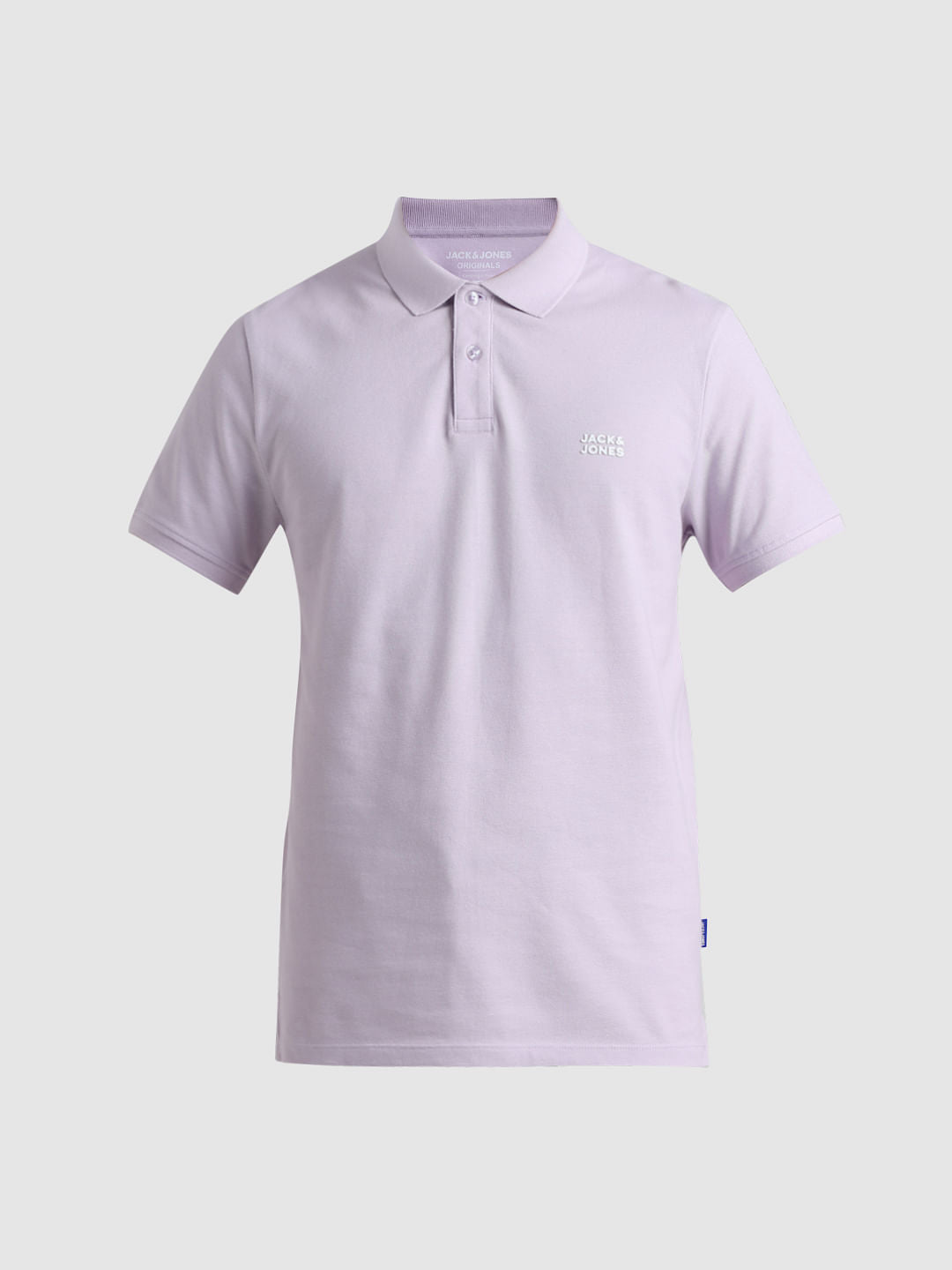 Lilac Logo Text Cotton Polo
