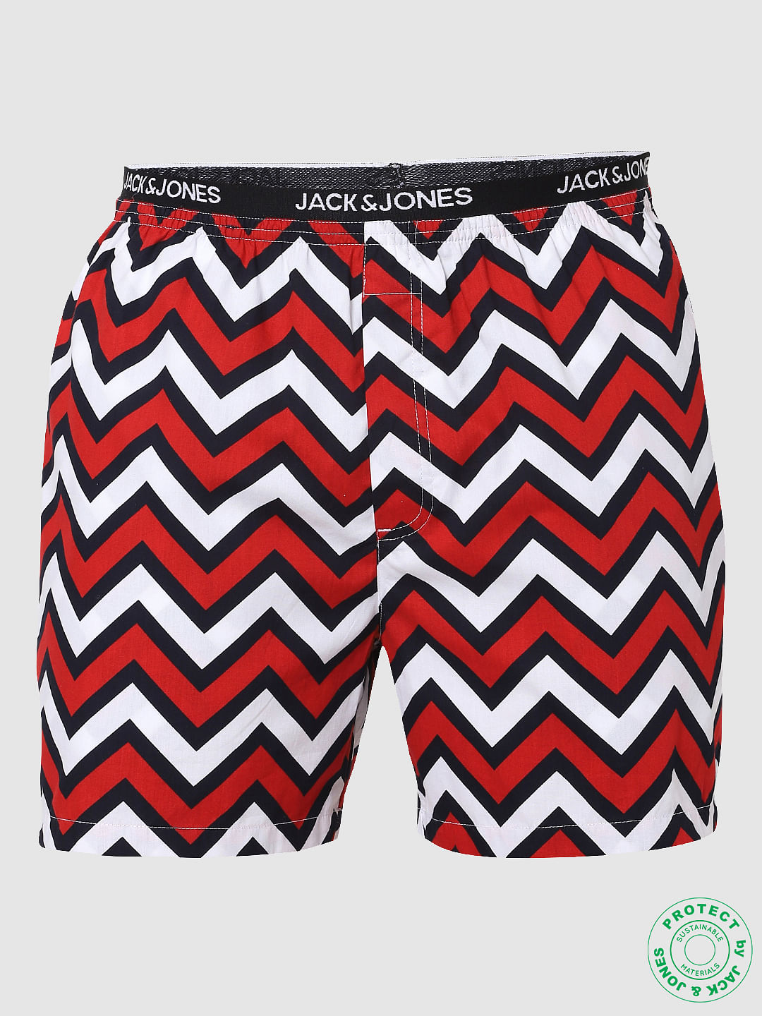 Red Chevron Print Boxers