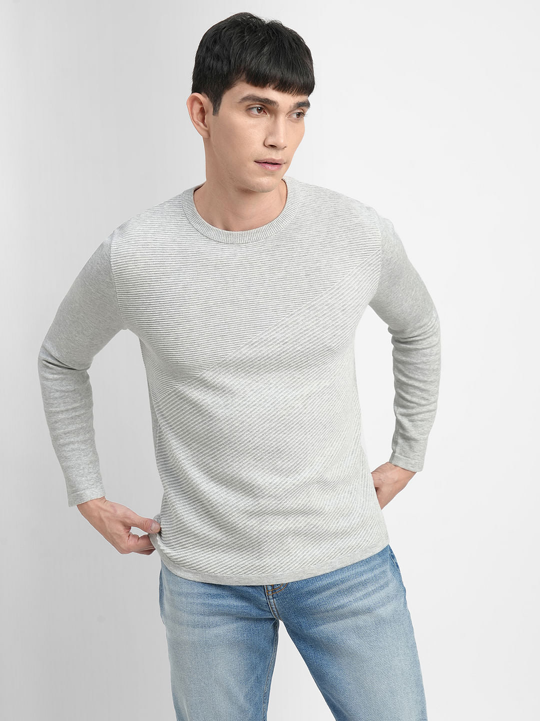 Light Grey Cotton Pullover