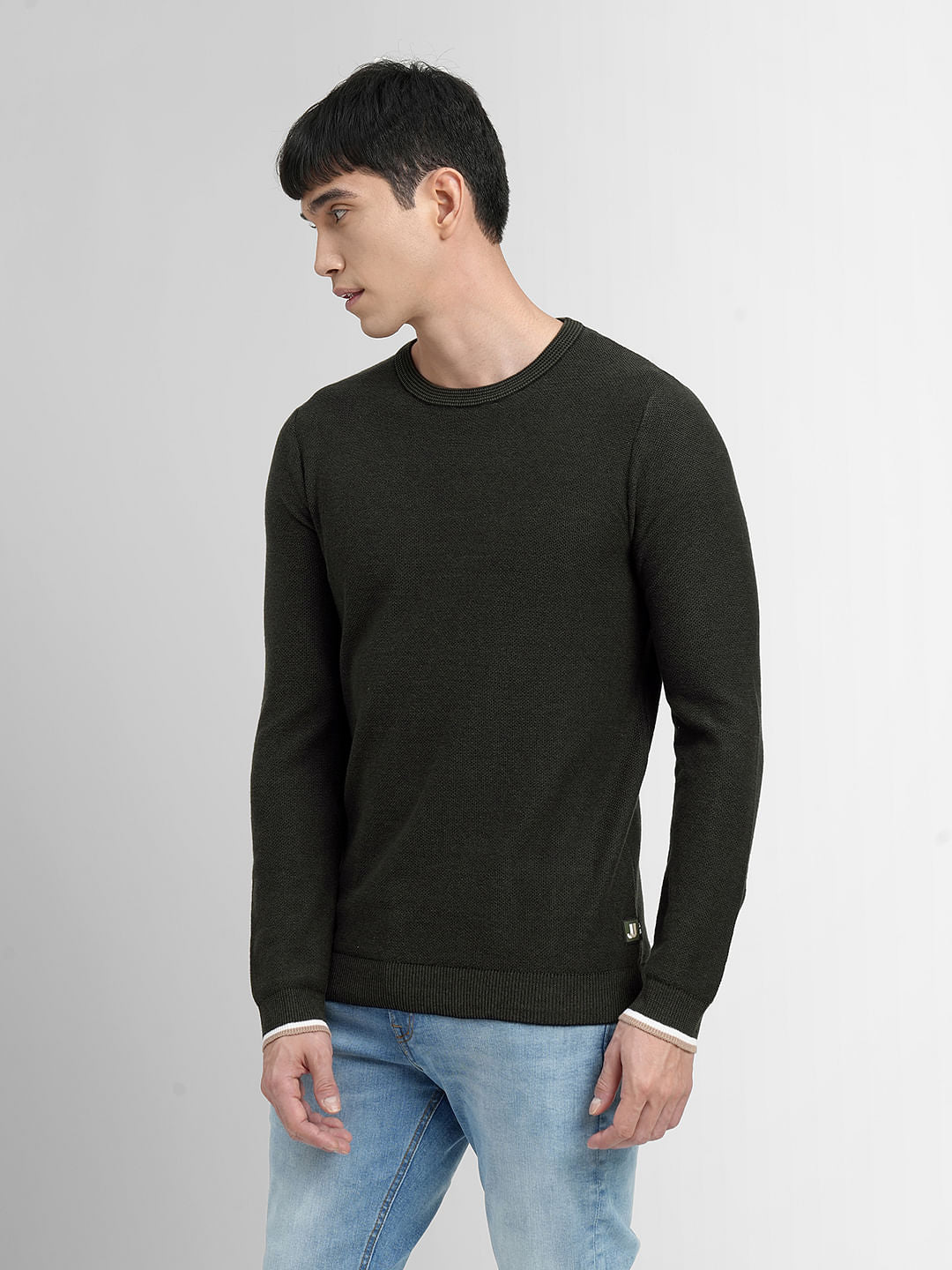 Dark Green Cotton Pullover