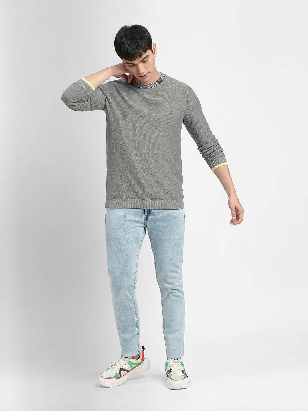 Grey Cotton Pullover