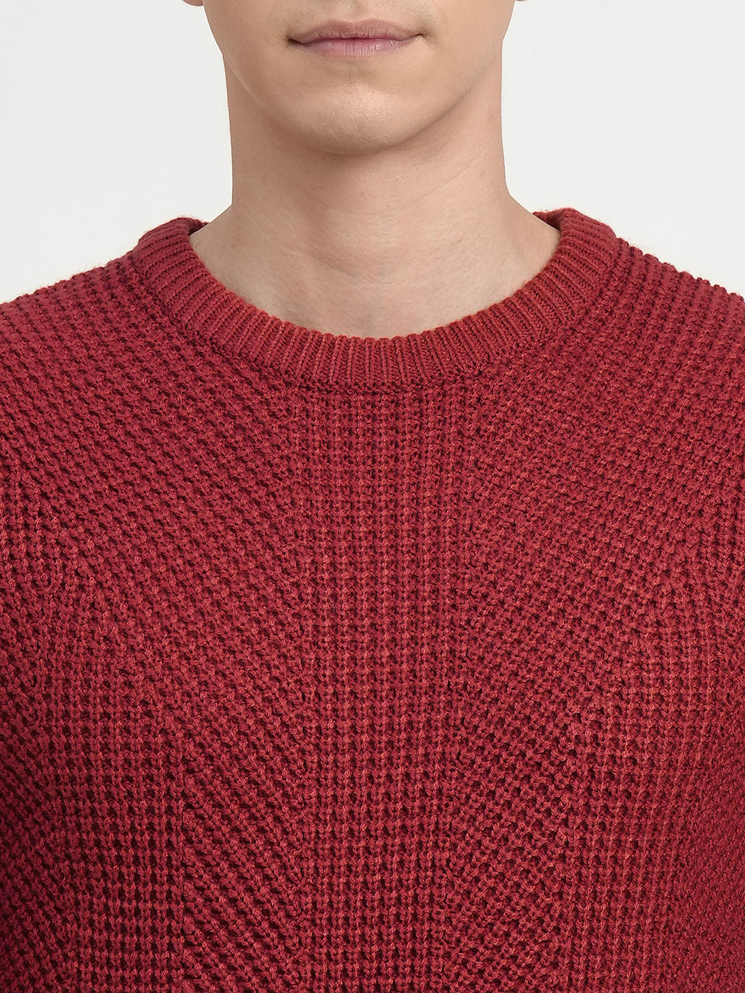 Red Textured Sweater