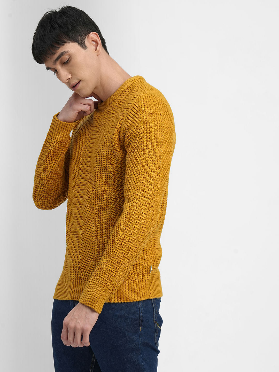 Mustard Textured Pullover