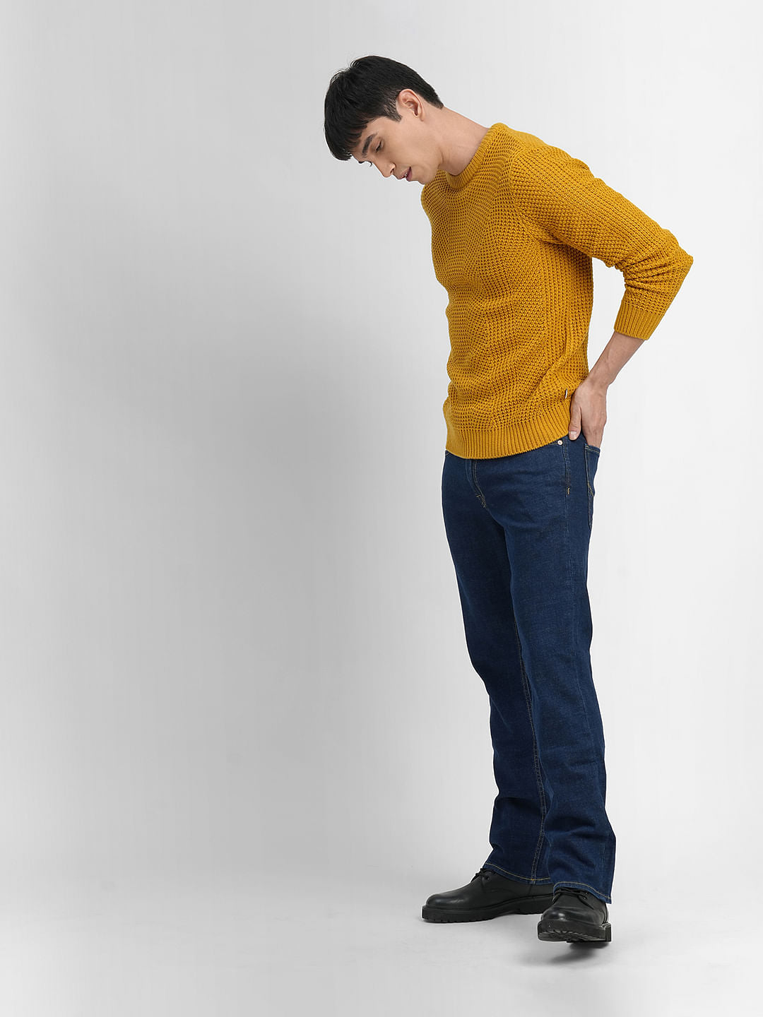 Mustard Textured Pullover