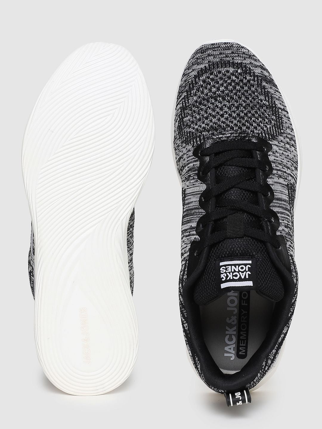 Black Self-Design Sneakers