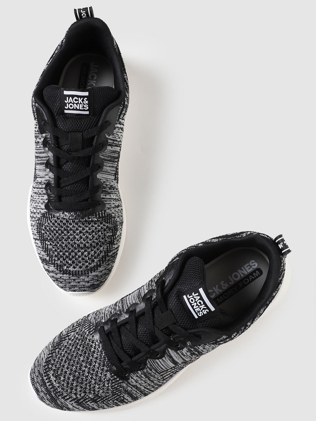 Black Self-Design Sneakers