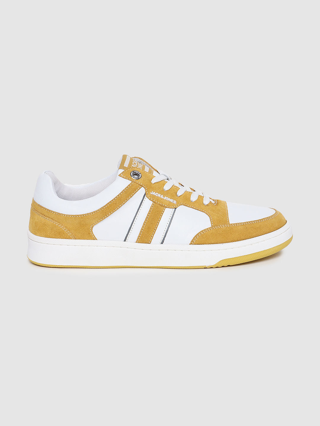Yellow Colourblocked Sneakers