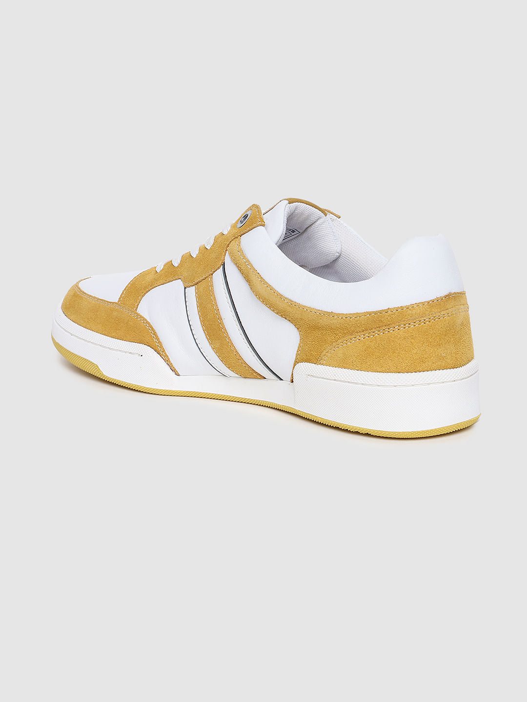 Yellow Colourblocked Sneakers