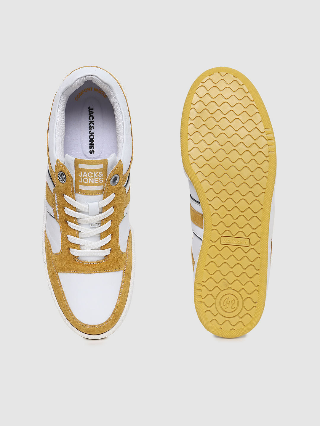 Yellow Colourblocked Sneakers