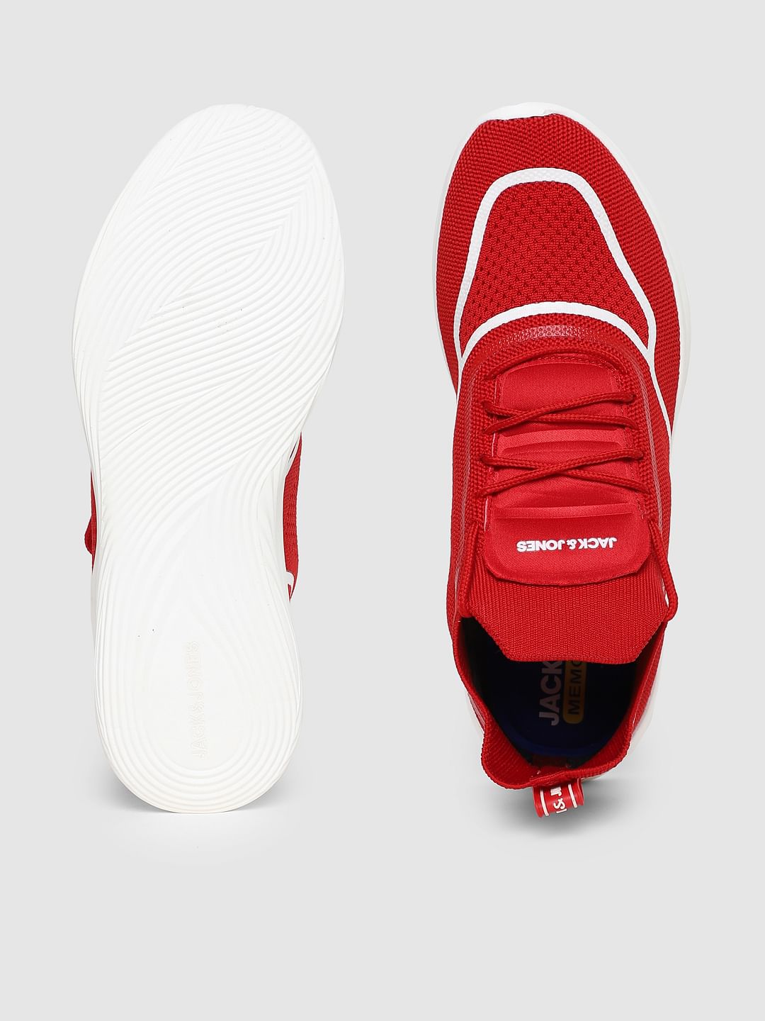 Red Lace-Up Sneakers
