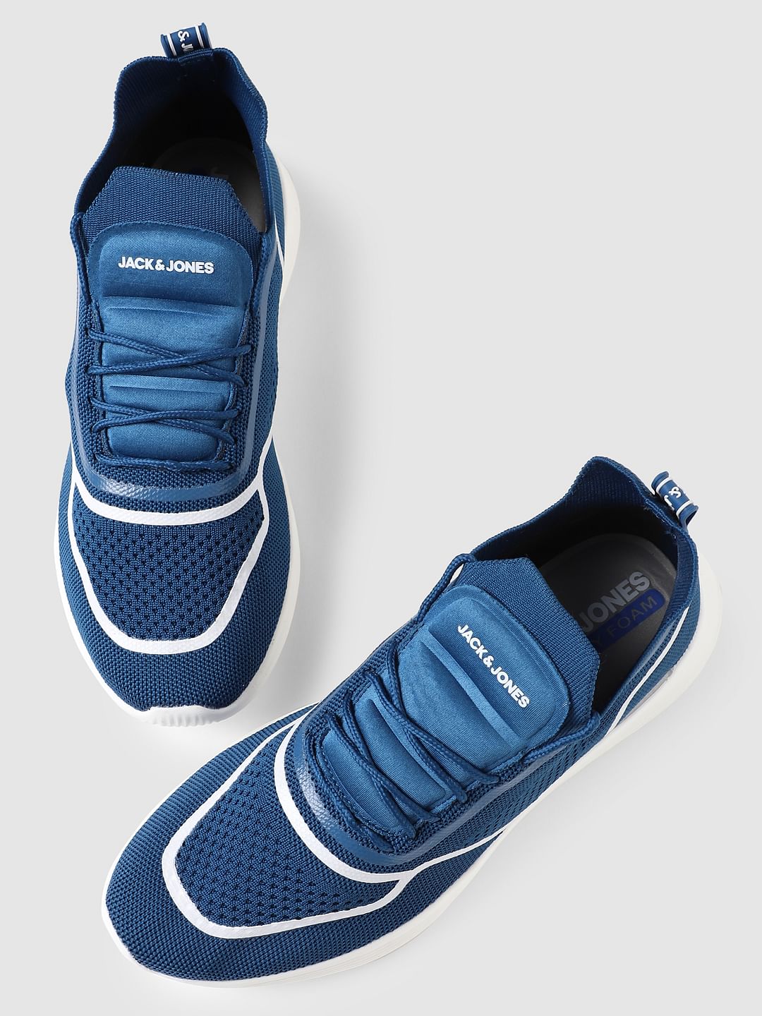 Blue Lace-Up Sneakers