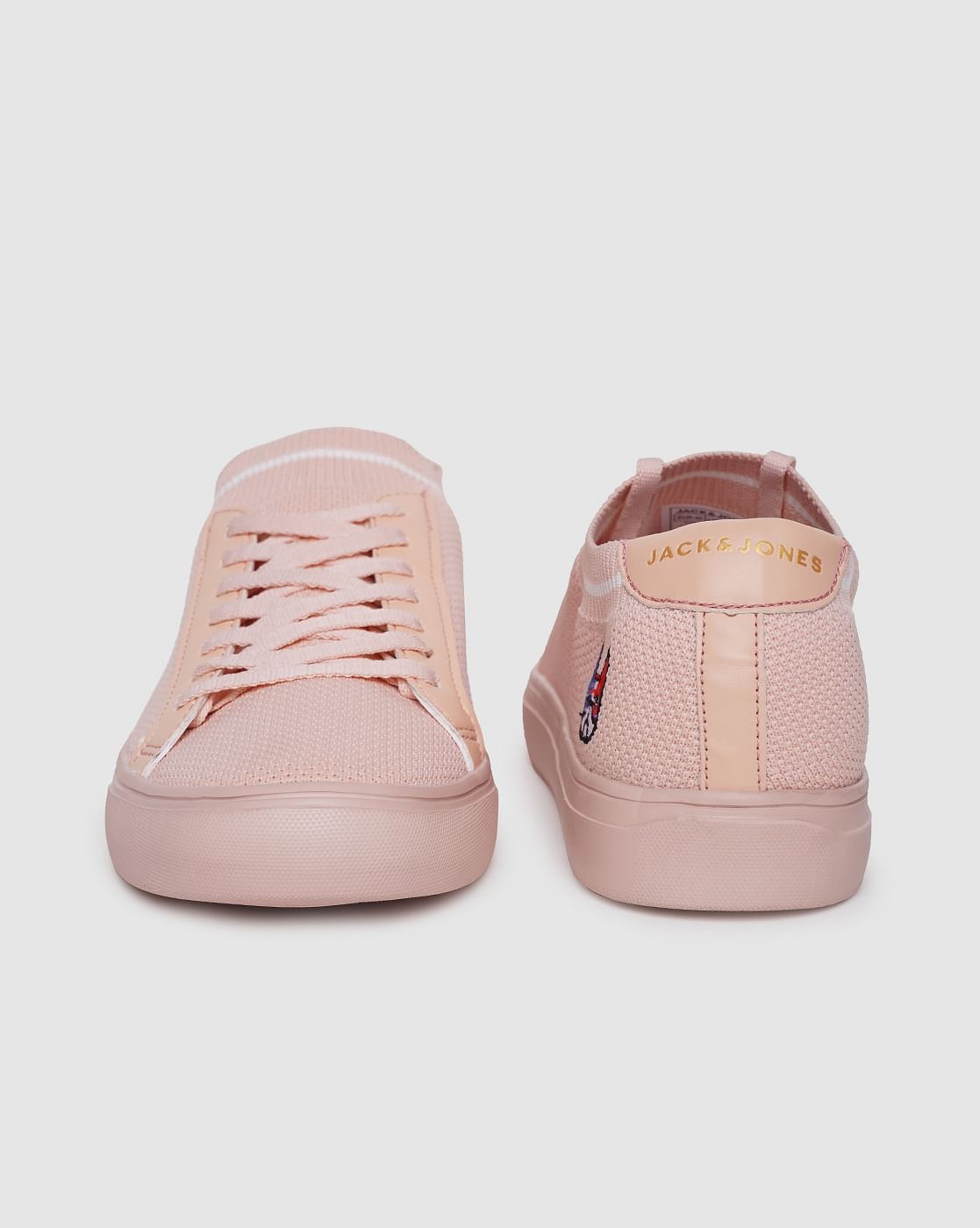 Pink Lace Up Sneakers