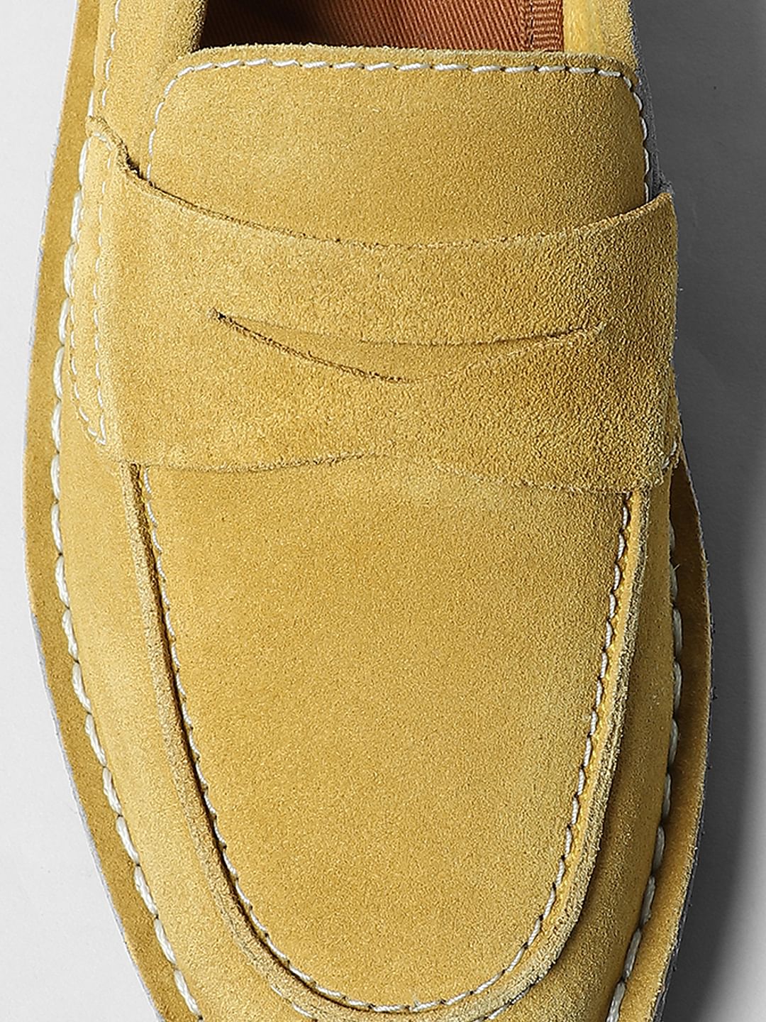 Mustard Suede Loafers