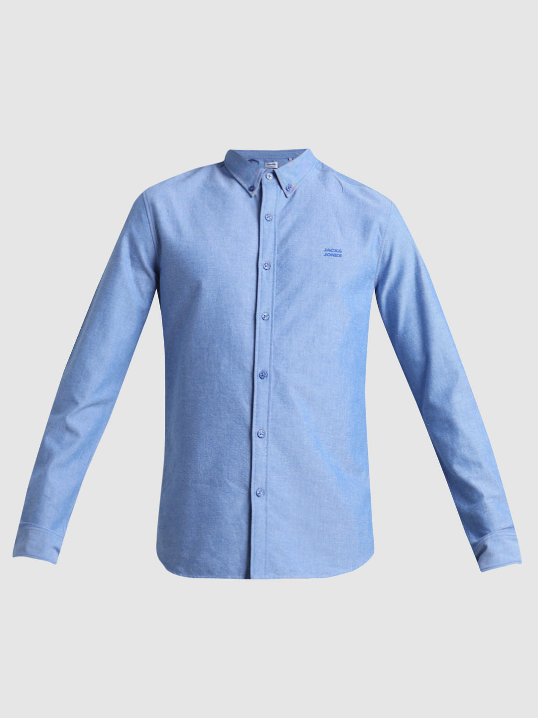 Blue Cotton Full Sleeves Shirt