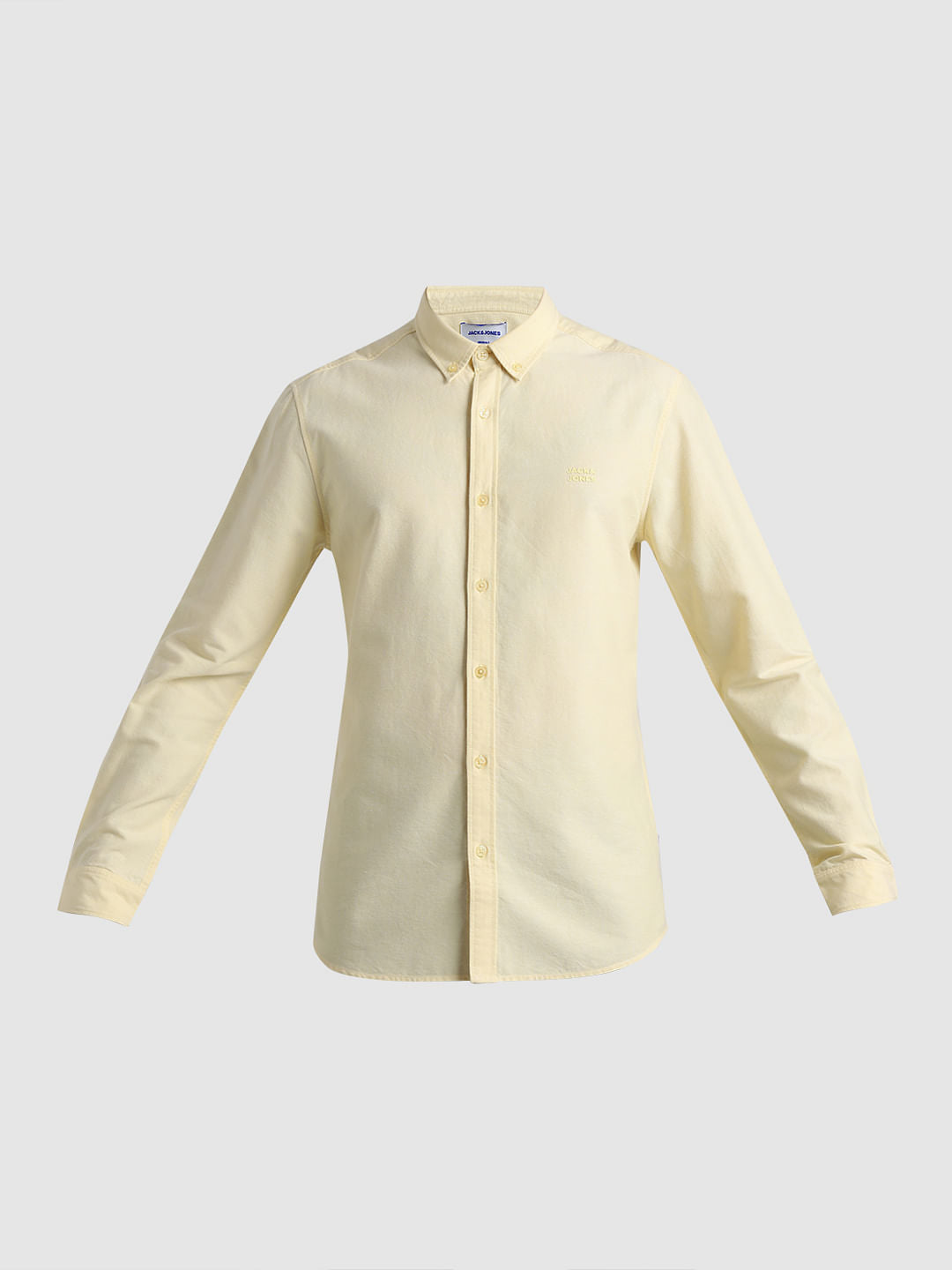 Yellow Cotton Full Sleeves Shirt