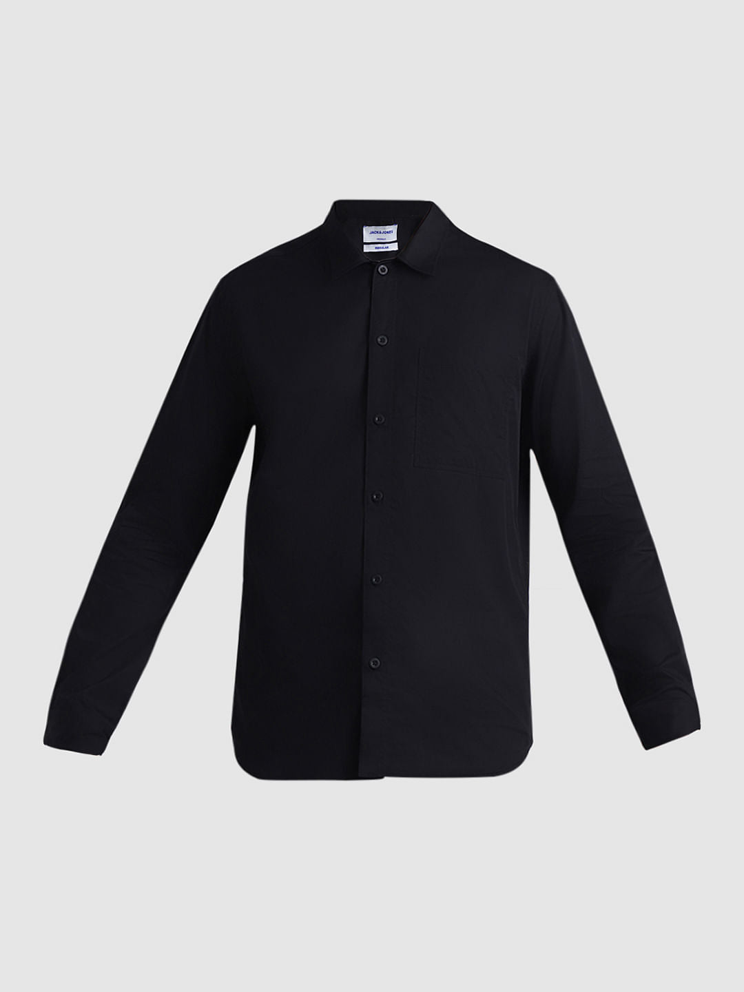 Black Graphic Print Full Sleeves Shirt
