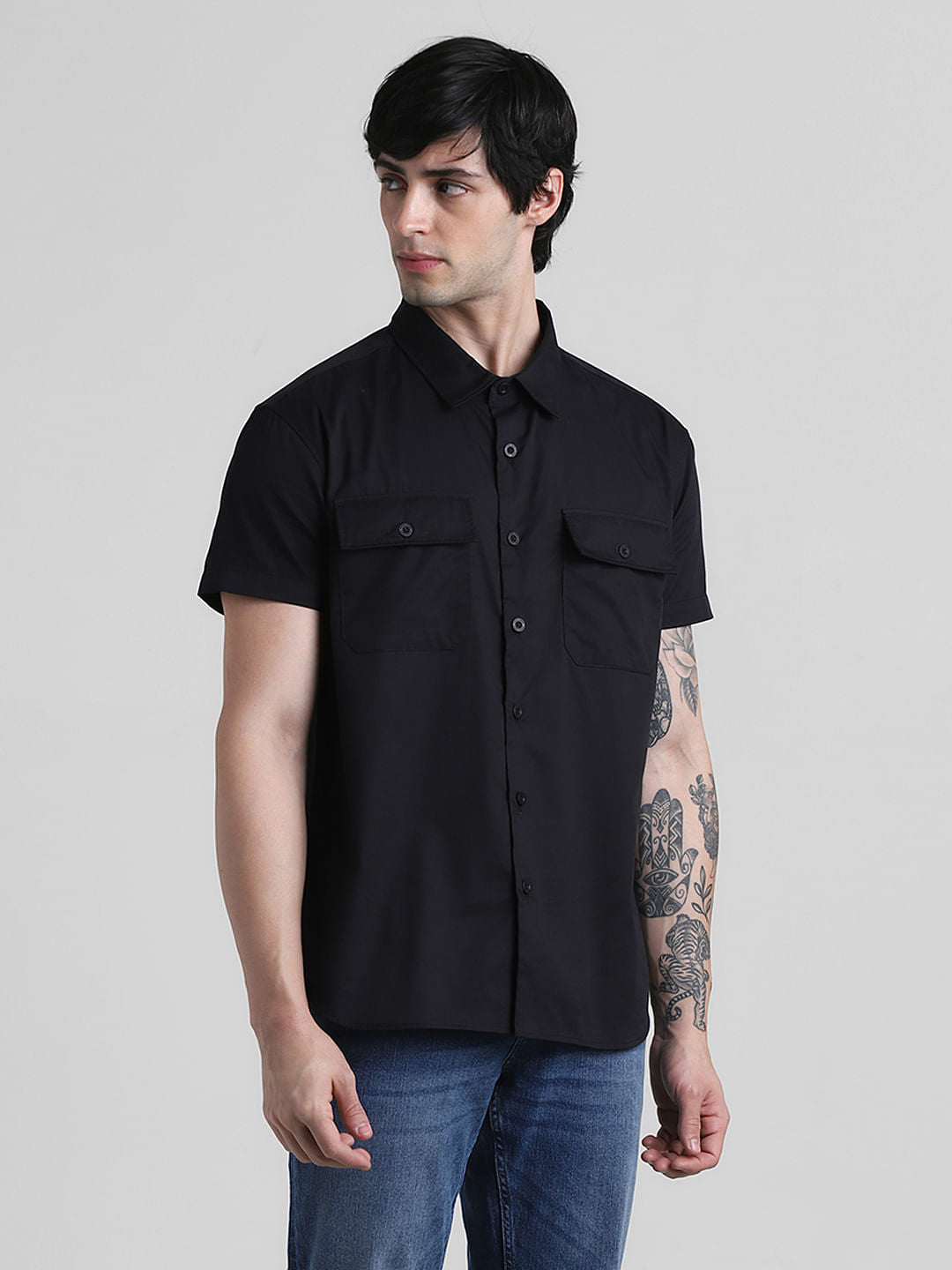 Black Drop Shoulder Shirt