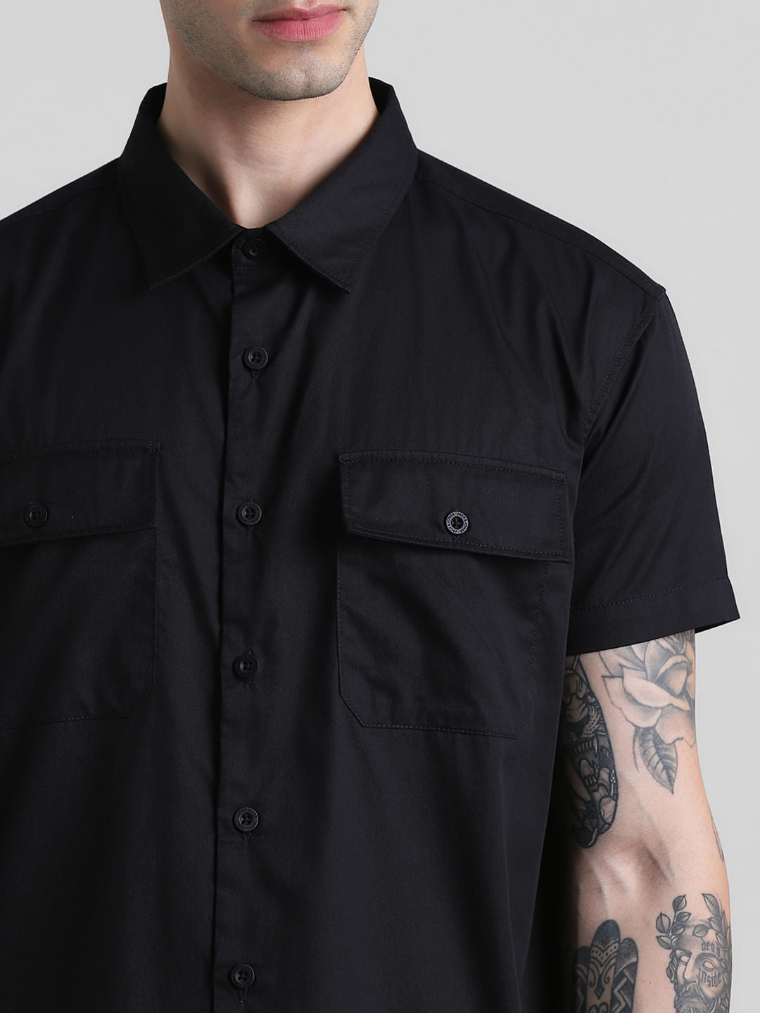Black Drop Shoulder Shirt