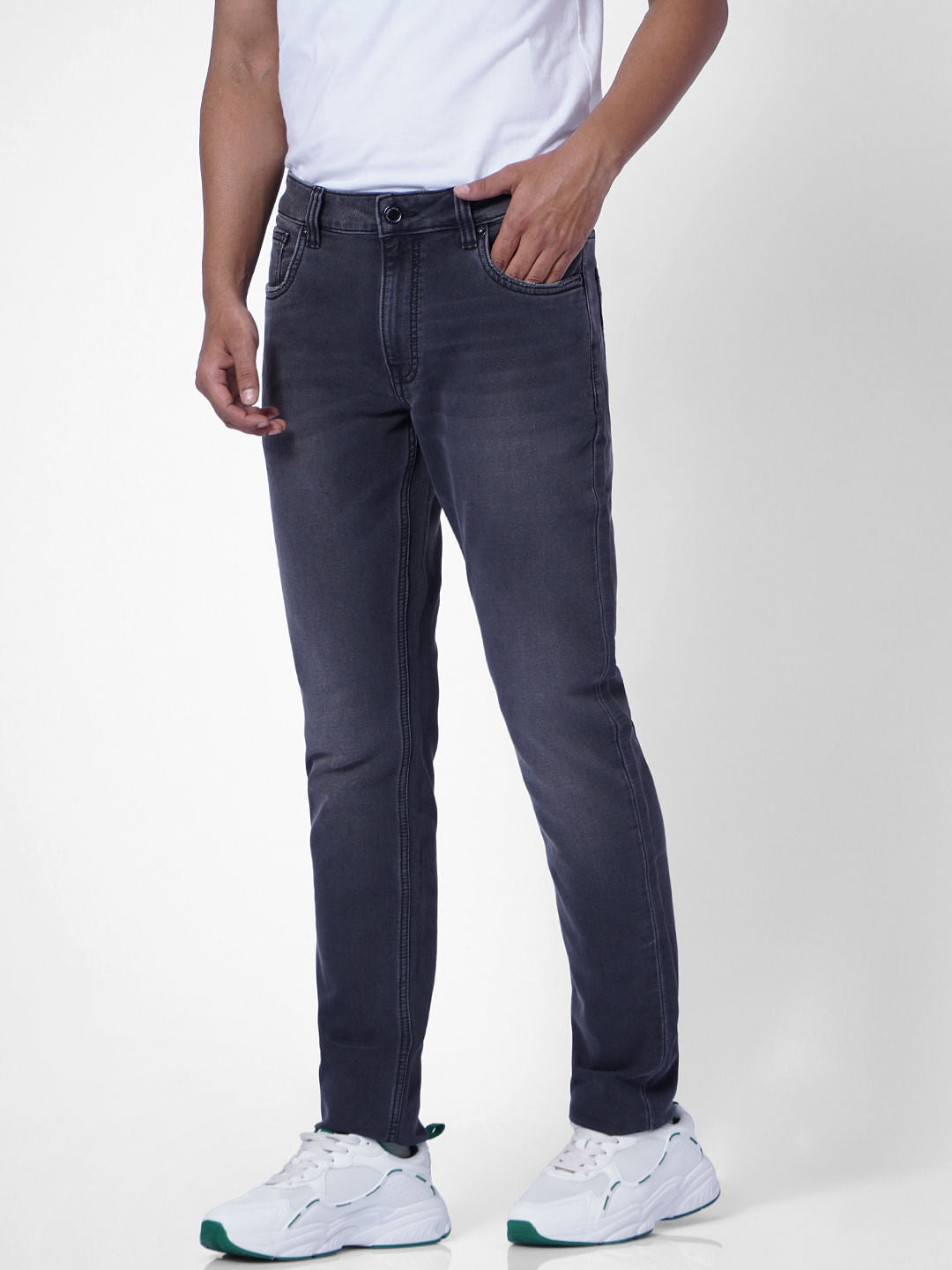 Dark Grey Low Rise Ben Skinny Jeans
