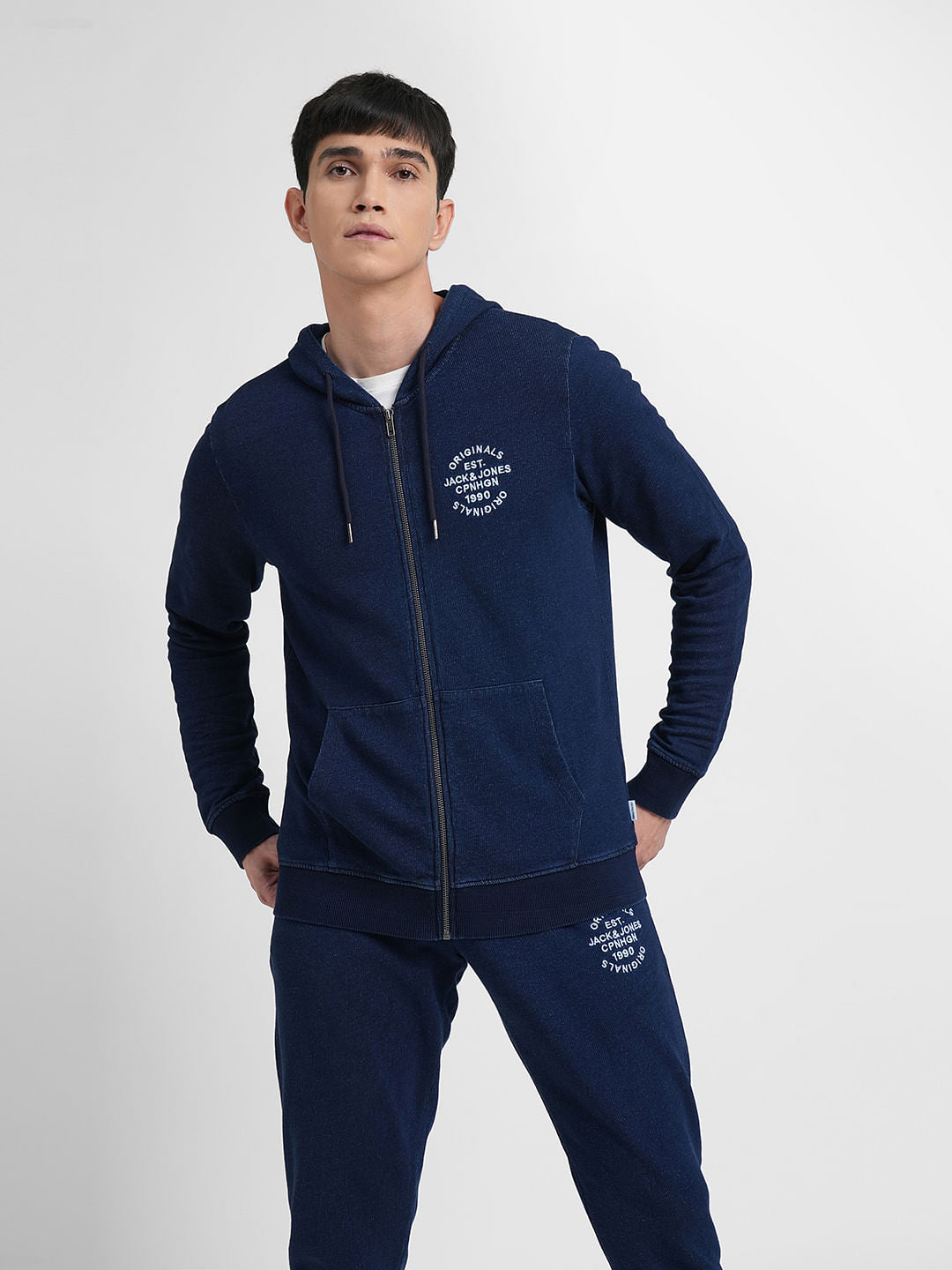 Blue Hooded Co-ord Sweatshirt