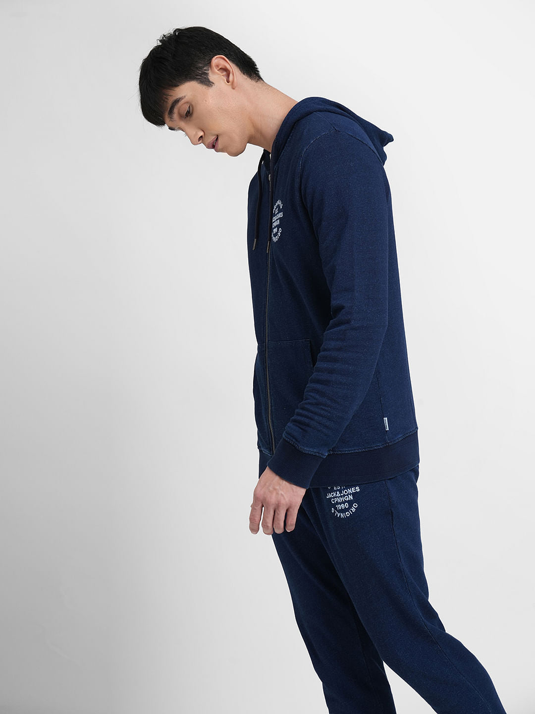 Blue Hooded Co-ord Sweatshirt