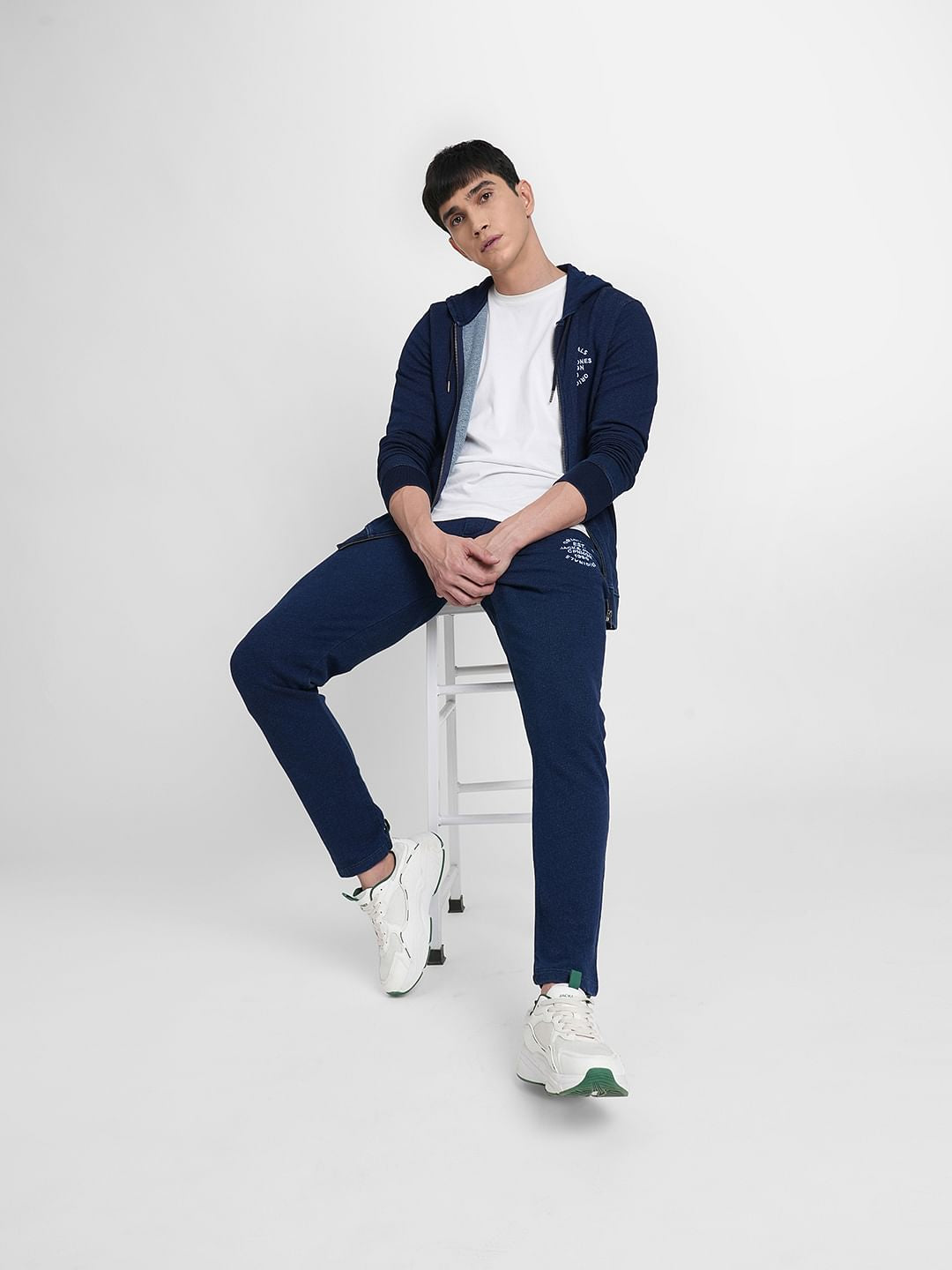 Blue Mid Rise Co-ord Trackpants