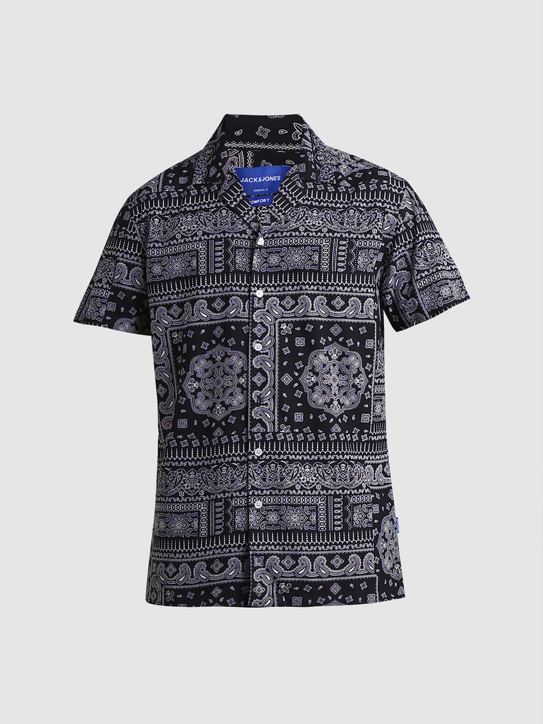 Black Abstract Print Shirt