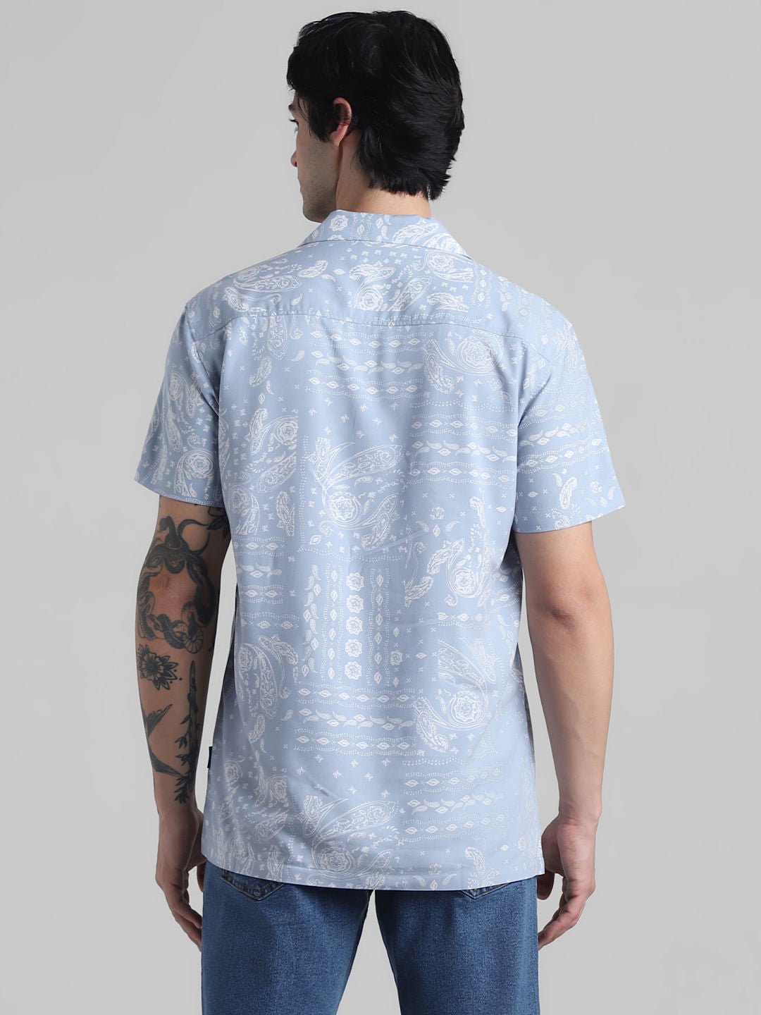 Blue Abstract Print Shirt