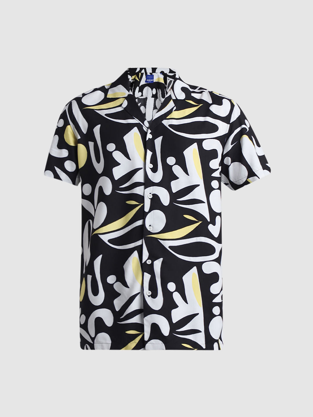Black Abstract Print Shirt