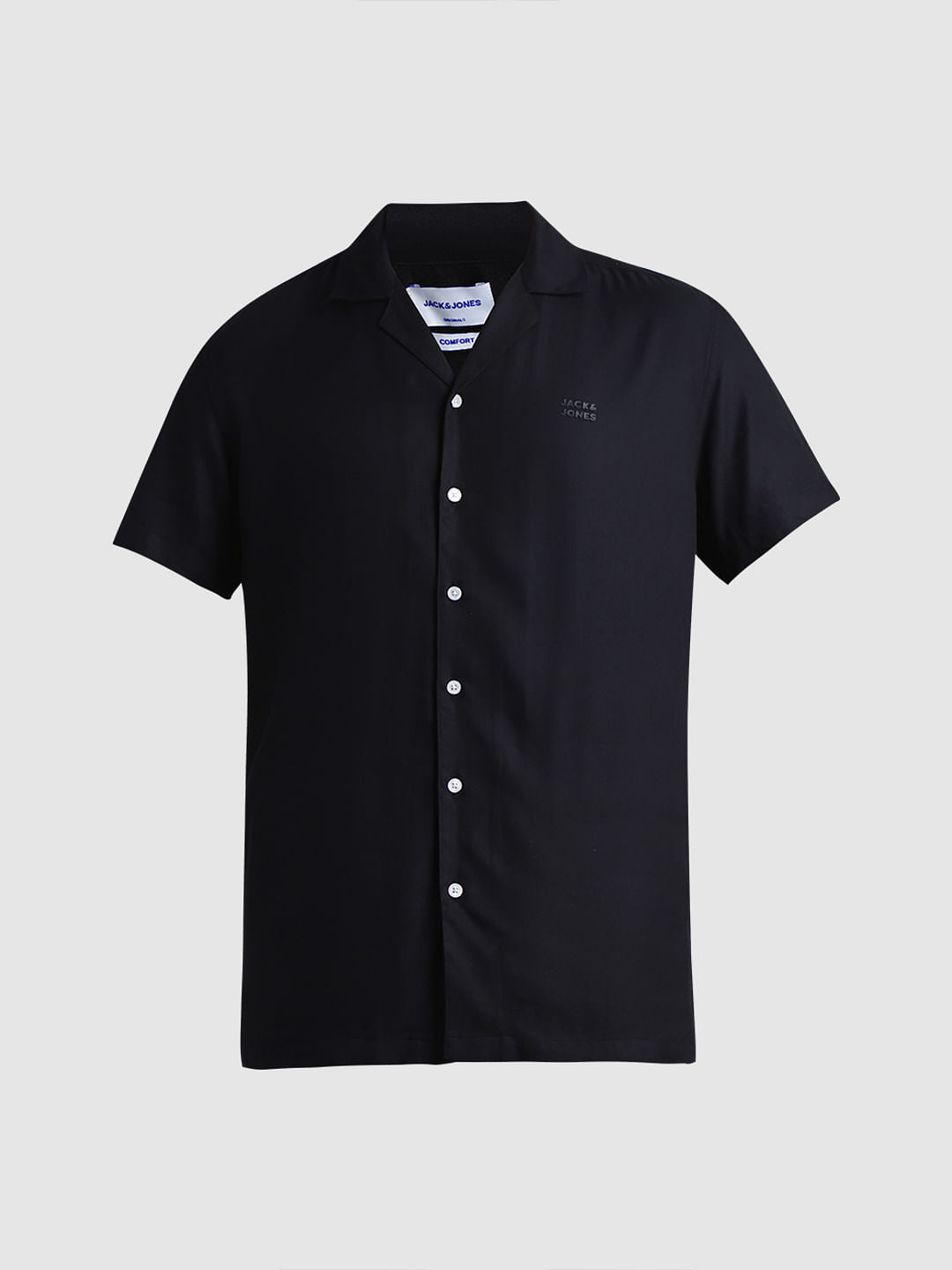 Black Resort Collar Shirt