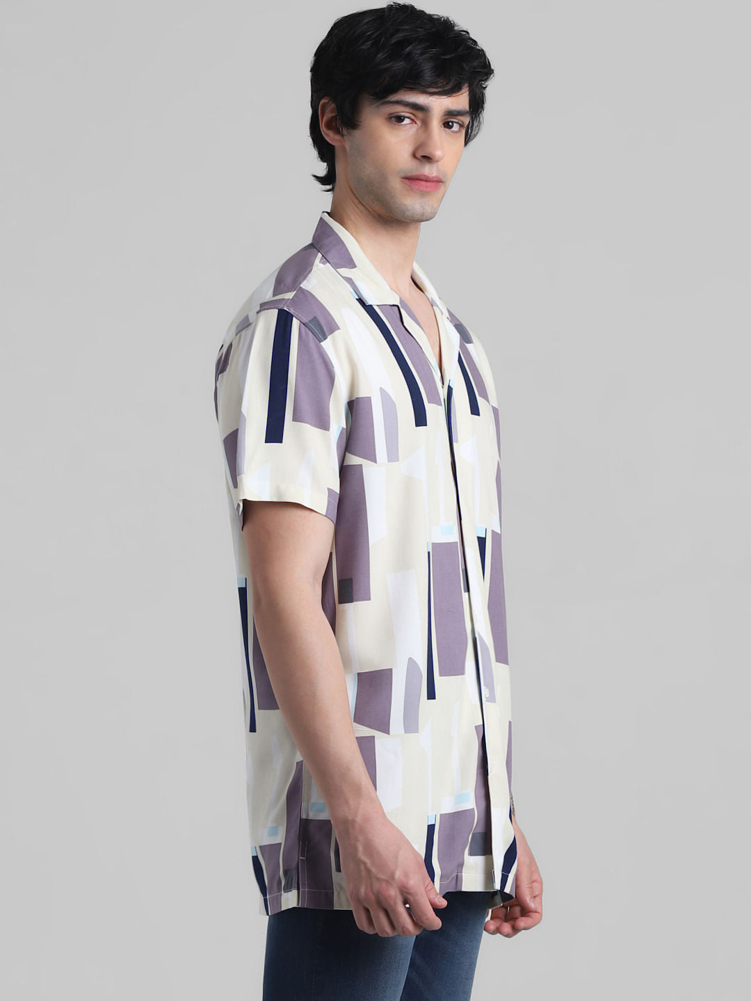 Blue Abstract Print Shirt