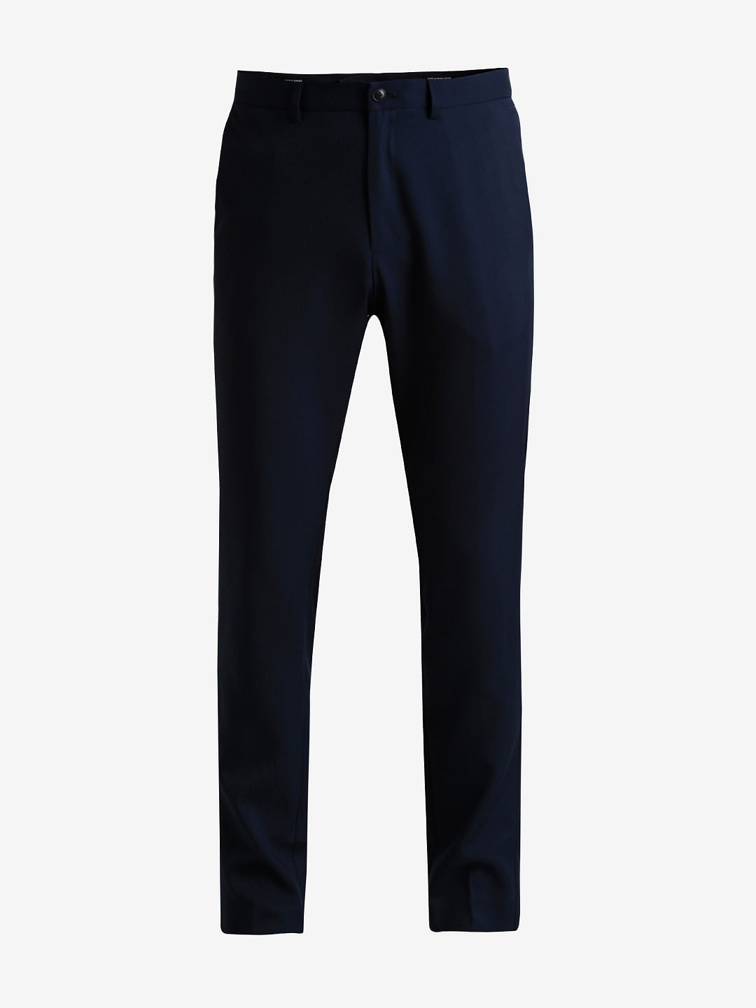 Navy Mid Rise Twill Trousers