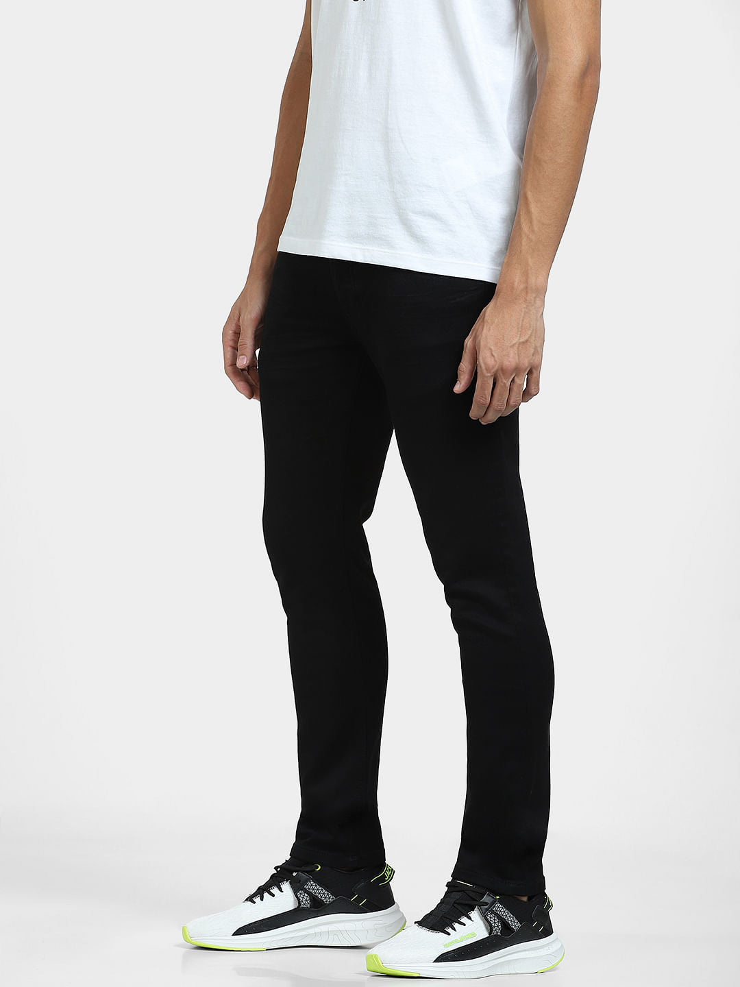 Black Low Rise Glenn Slim Fit Jeans