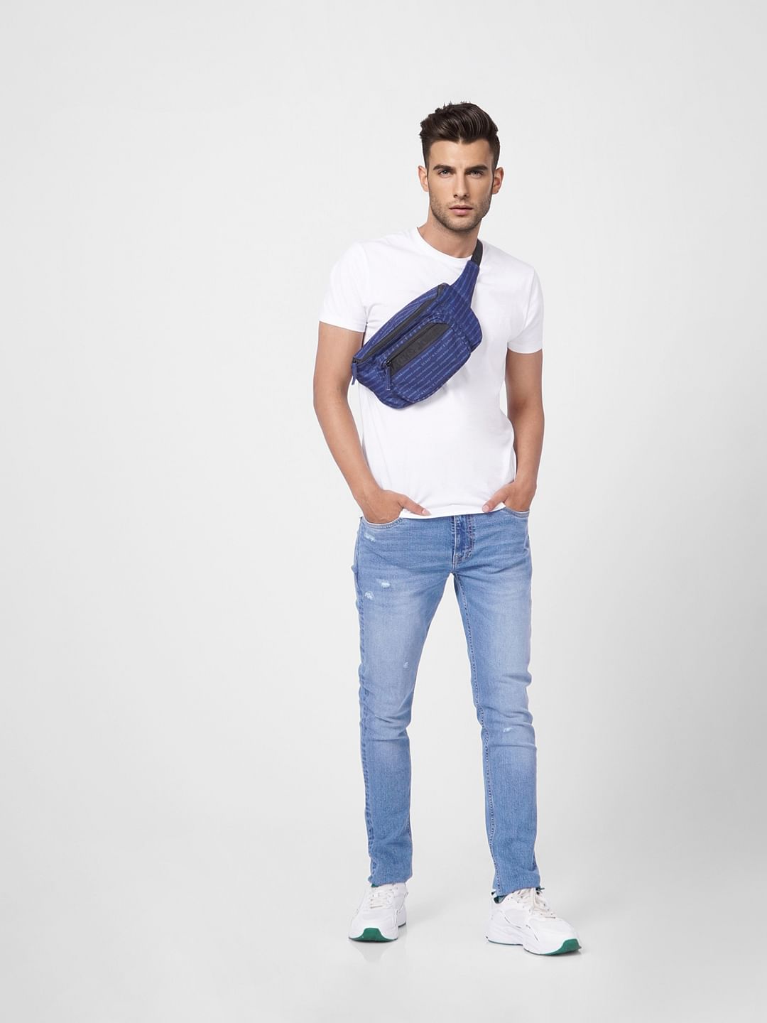 Light Blue Low Rise Liam Skinny Jeans