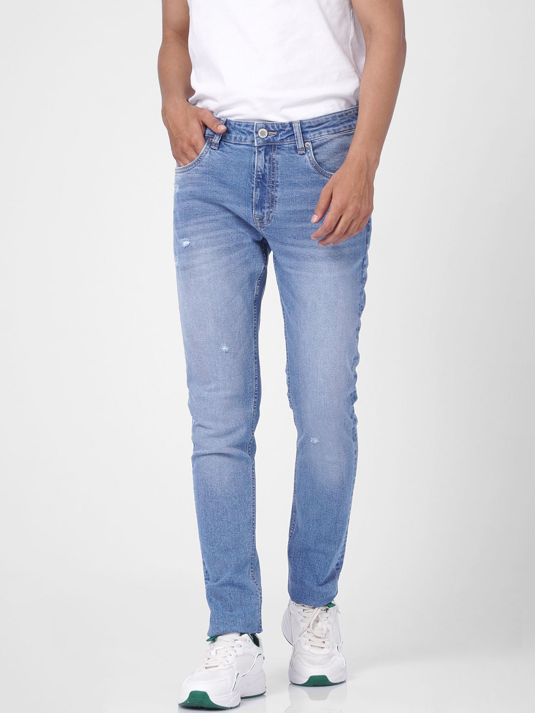 Light Blue Low Rise Liam Skinny Jeans