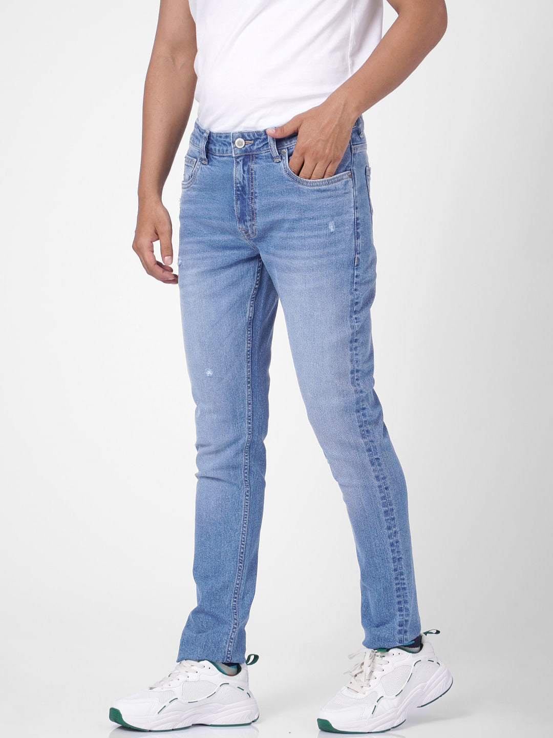 Light Blue Low Rise Liam Skinny Jeans