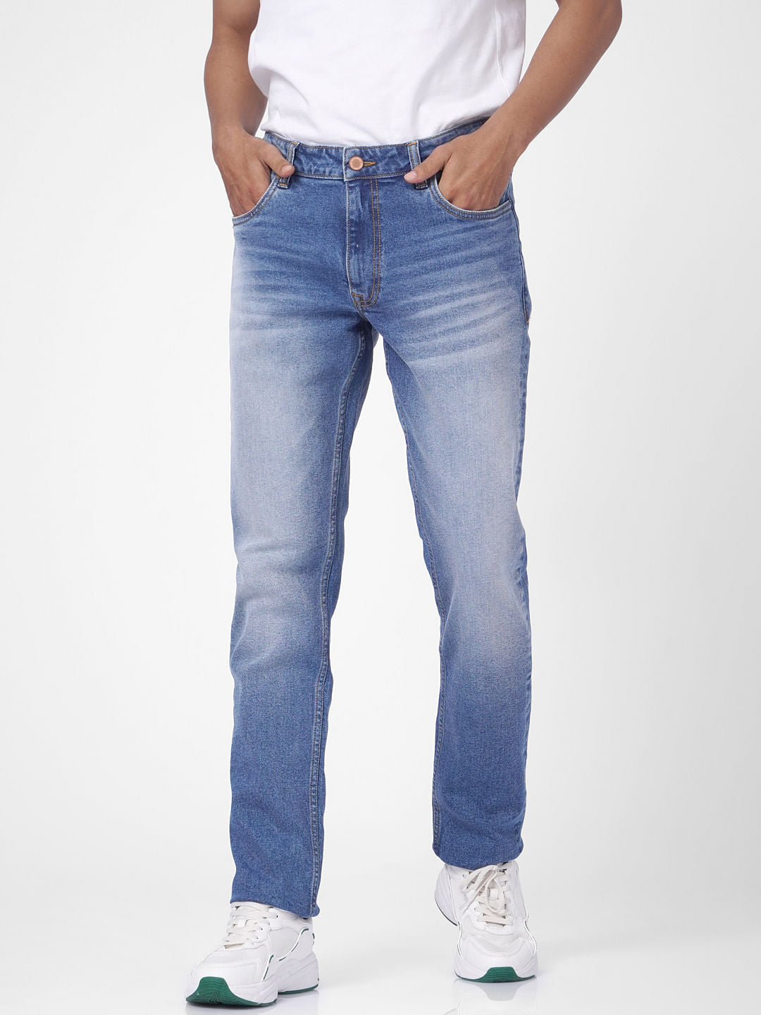 Blue Low Rise Tim Anti Fit Jeans