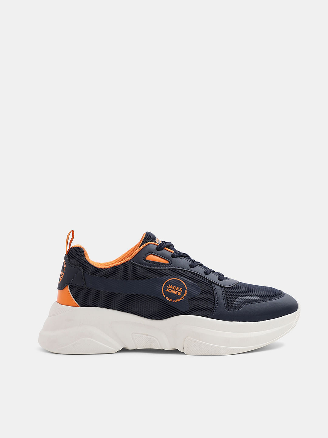 Navy Blue Colourblocked Chunky Sneakers