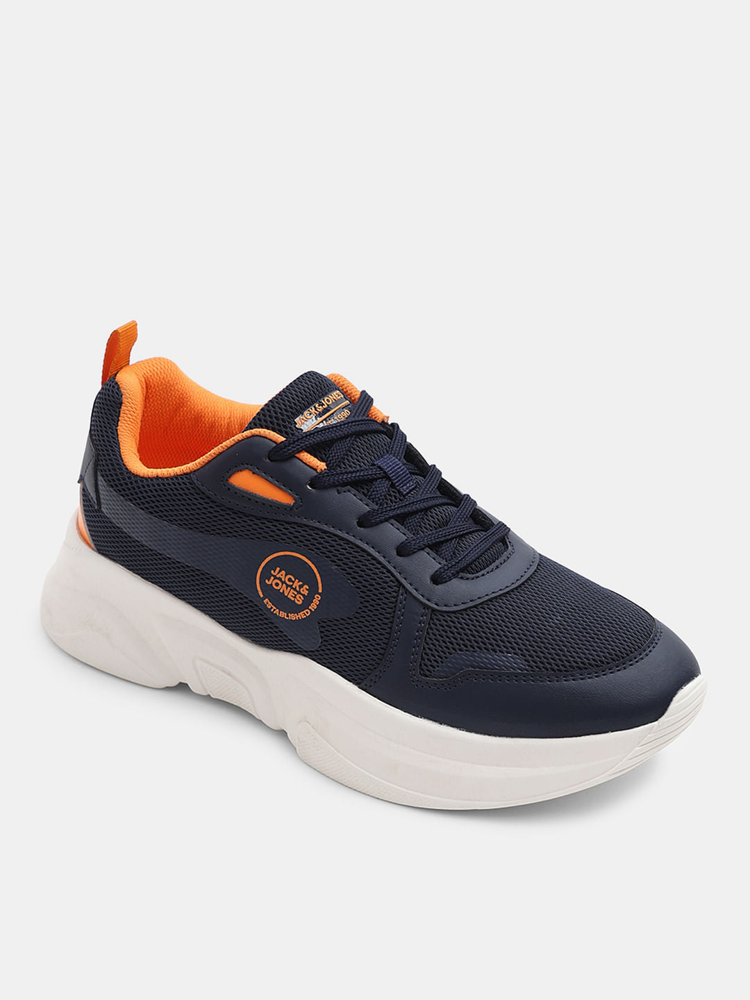 Navy Blue Colourblocked Chunky Sneakers