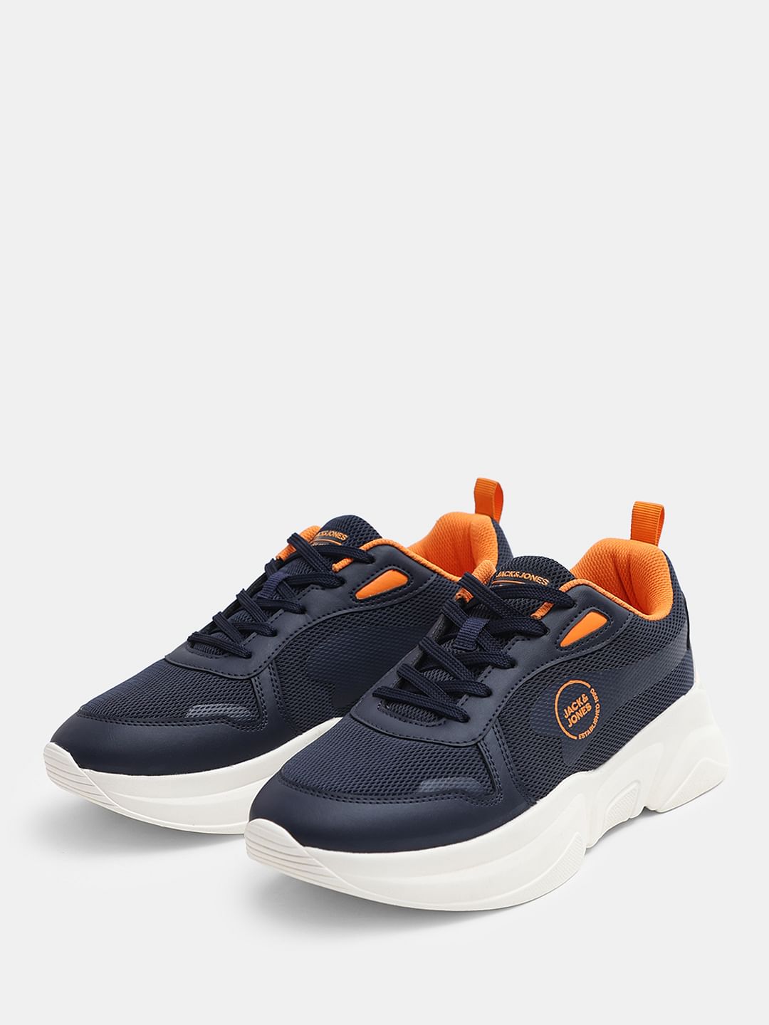 Navy Blue Colourblocked Chunky Sneakers